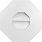 Ekena Millwork Octagonal Surface Mount PVC Gable Vent: Non-Functional, w/ 3-1/2"W x 1"P Standard Frame, 12"W x 12"H GVPOC12X1201SN - alternate 1